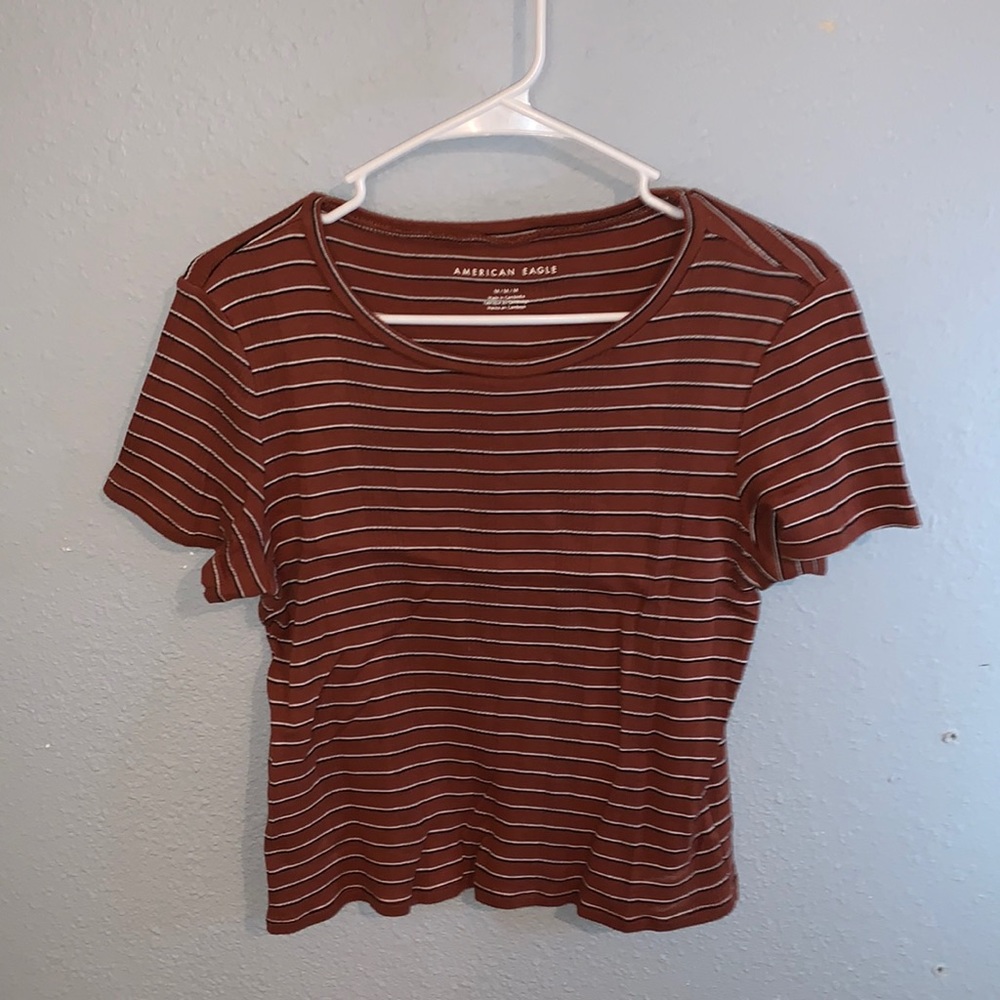 striped scoop neck tee